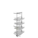 Rev-A-Shelf 19.25-in W x 50.75-in H x 21.69-in D 4-Tier Pull-Out Metal Soft-Close Pantry Organizer, Gray
