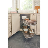 Rev-A-Shelf Cloud 37.6-in W x 24.5-in H 2-Tier Blind Corner Cabinet Pull-Out Organizer, Orion Gray