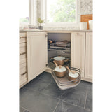 Rev-A-Shelf Cloud 33-in W x 24.5-in H 2-Tier Blind Corner Pull-Out Cabinet Organizer, Orion Gray