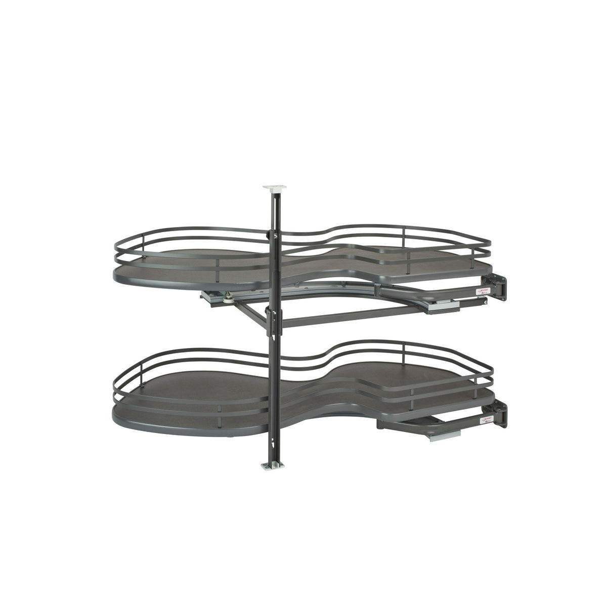 Rev-A-Shelf Cloud 37.6-in W x 24.5-in H 2-Tier Blind Corner Cabinet Pull-Out Organizer, Orion Gray