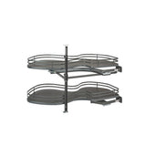 Rev-A-Shelf Cloud 37.6-in W x 24.5-in H 2-Tier Blind Corner Cabinet Pull-Out Organizer, Orion Gray