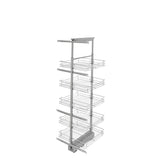 Rev-A-Shelf 20.69-in W x 58.25-in H 5-Tier Pull-Out Chrome Pantry Organizer, Soft-Close