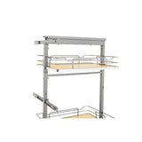Rev-A-Shelf 10-in W x 50.75-in H 4-Tier Pull-Out Metal Soft-Close Pantry Organizer with Maple Baskets