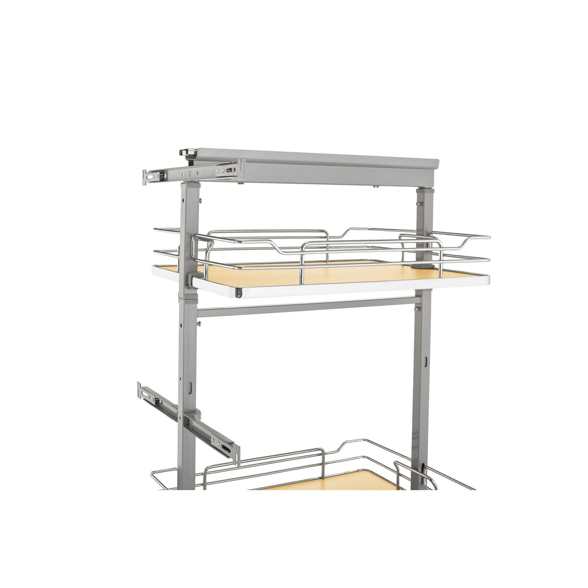 Rev-A-Shelf 10-in W x 58.25-in H 5-Tier Pull-Out Metal Soft-Close Pantry Organizer, Gray