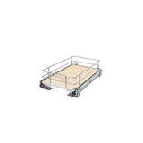 Rev-A-Shelf 11.3-in W x 5.62-in H 1-Tier Pull-Out Metal Soft-Close Cabinet Organizer, Maple Solid Bottom