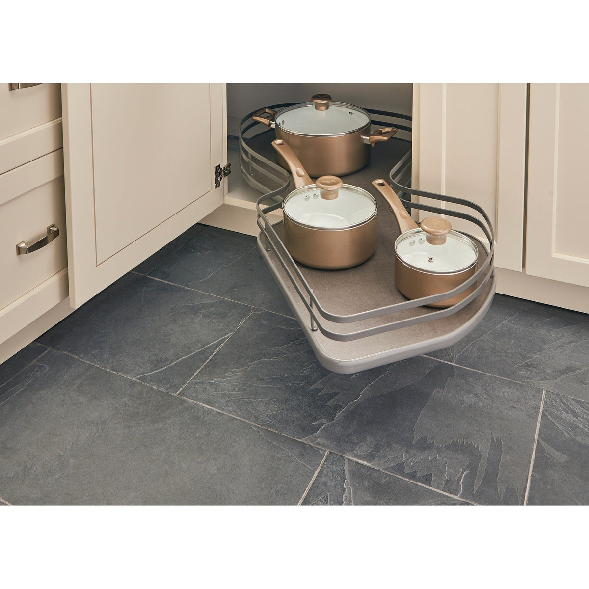 Rev-A-Shelf Cloud Blind Corner Organizer, 39-in W x 6.5-in H, 1-Tier, Orion Gray