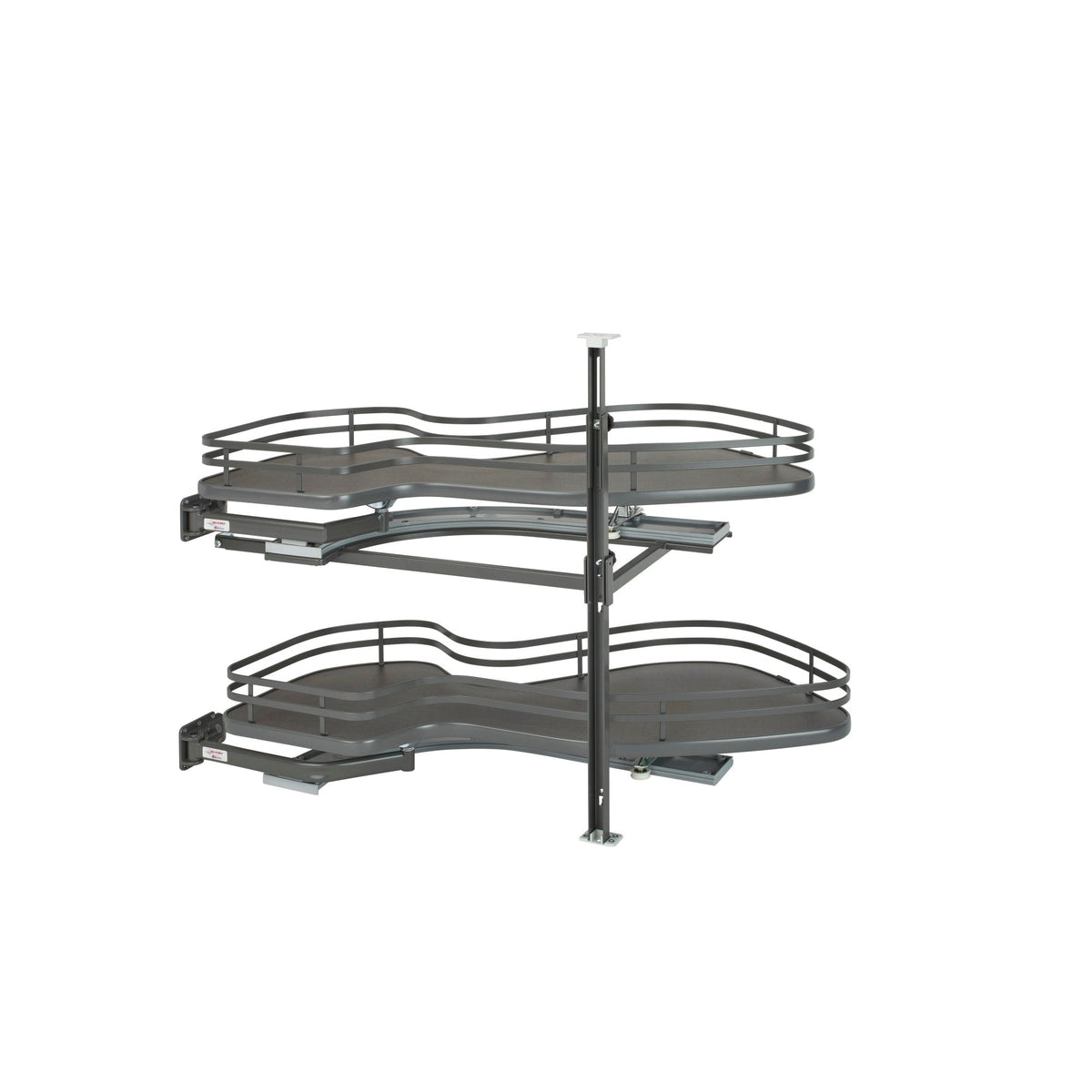 Rev-A-Shelf Cloud 33-in W x 24.5-in H 2-Tier Blind Corner Pull-Out Cabinet Organizer, Orion Gray