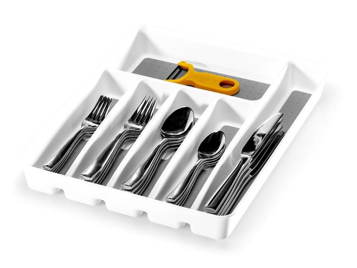 Style Selections 15.25-in x 12.06-in Plastic Cutlery Insert Drawer Organizer