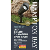 Hampton Bay 9.8-Watt Millennium Black Adjustable Light Color Outdoor Integrated LED Landscape Spot Light