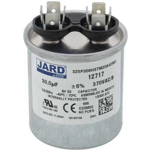 Jard 12717 capacitor - front view (Type: Capacitor; Voltage: 370V)