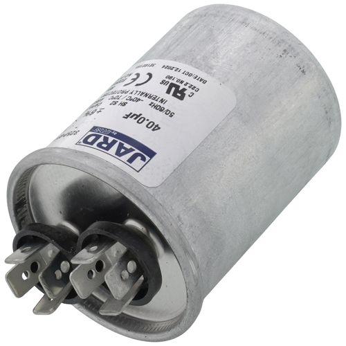 Jard 12721 capacitor - detail view (Voltage: 370V; MFD: 40)