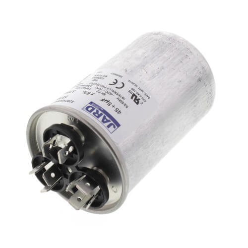 Jard 12769 capacitor - detail view (Voltage: 370V; MFD: 45/5)