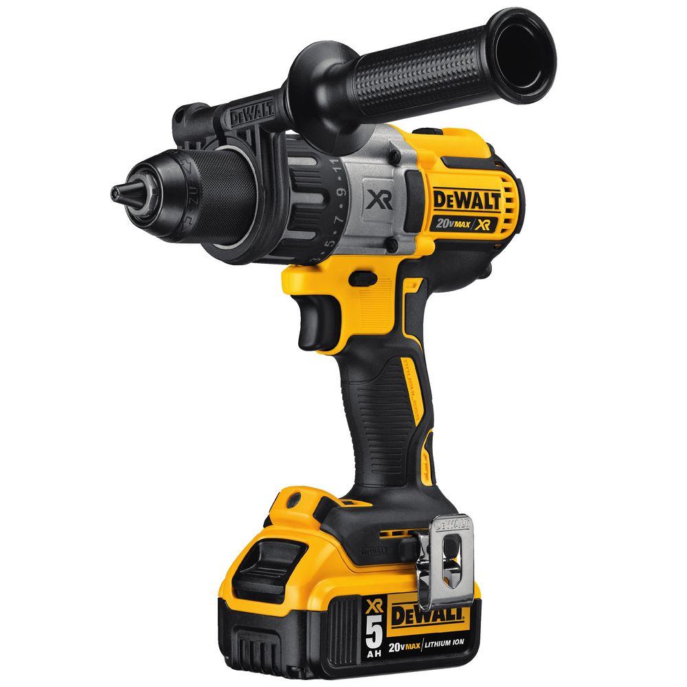 20-Volt MAX XR Lithium-Ion Cordless Premium Brushless Hammer Drill with (2) Batteries 5.0Ah, Charger and Hard Case