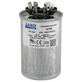 Jard 12790 capacitor - front view (Voltage: 440/370V; MFD: 50/5)