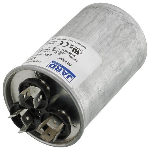 Jard 12790 capacitor - detail view (Voltage: 440/370V; MFD: 50/5)