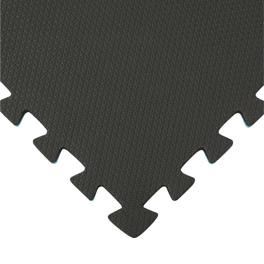 Norsk Blue/Black 24 in. x 24 in. EVA Foam Sport Multi-Purpose Reversible Interlocking Tile (32-Tile)