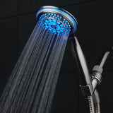 5-Spray Setting LED Handheld Shower in Chrome - Super Arbor