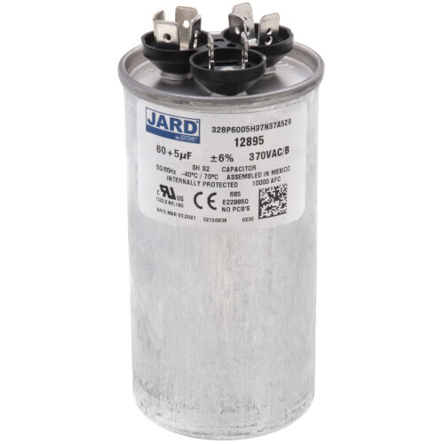 Jard 12895 capacitor - front view (Type: Capacitor; Voltage: 370V)