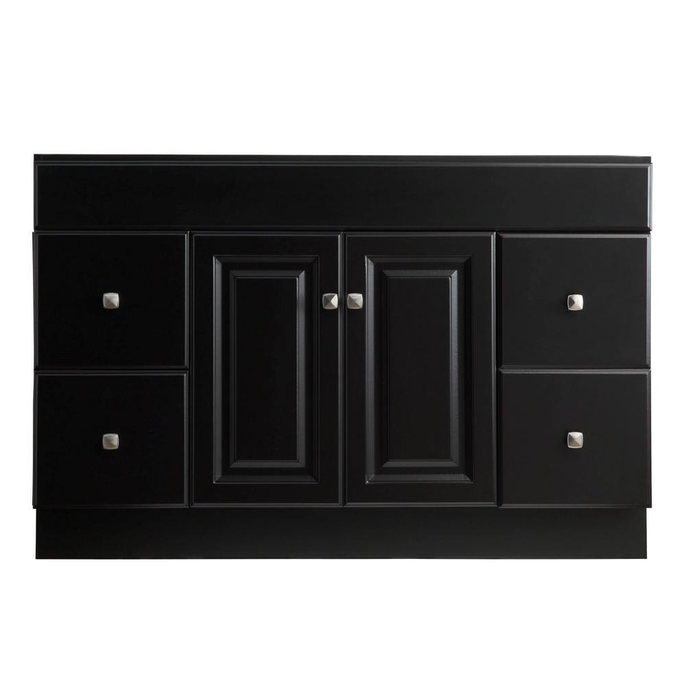 Wyndham 48 in. W x 21 in. D Ready to Assemble Bath Vanity Cabinet Only in Espresso