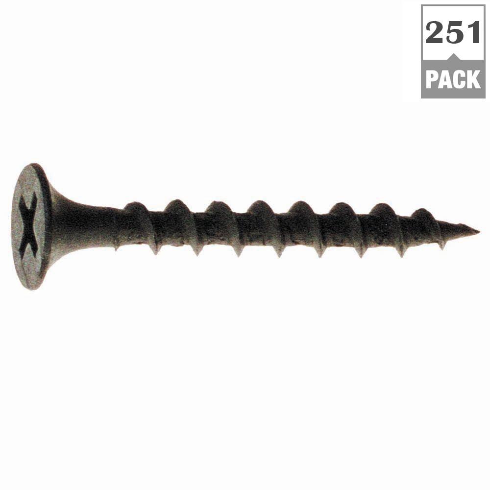 #6 x 1-1/4 in. Philips Bugle-Head Coarse Thread Sharp Point Drywall Screws (1 lb./Pack)