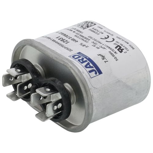 Jard 12931 capacitor - detail view (Voltage: 440v; MFD: 7.5)