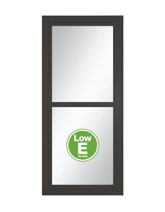 LARSON Tradewinds Selection Low-E 32-in x 81-in Peregrine (Graphite) Full-view Retractable Screen Aluminum Storm Door