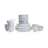 32-Piece Casual Gray Porcelain Dinnerware Set (Set for 8)