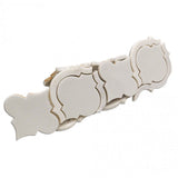 Divine Arabesque Glacier White 10 in. x 12 in. Glazed Ceramic Mosaic Tile (0.80 Sq. Ft. / Sheet)