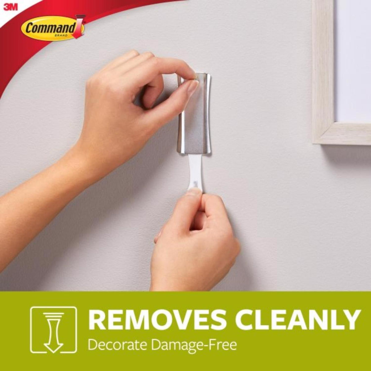 3M Command Plastic Coated White Small Picture Hanger, 5 lb Capacity, 3-Pack