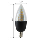 Euri Lighting 6-Watt Equivalent CA9.5 Flickering Flame LED Light Bulb (1-Bulb)