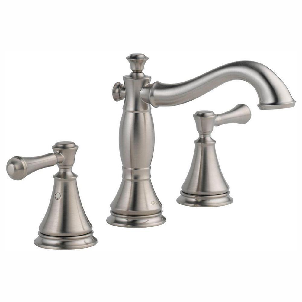 Cassidy 8 in. Widespread 2-Handle Bathroom Faucet with Metal Drain Assembly in Chrome - Super Arbor