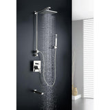 Byne Single-Handle 1-Spray Tub and Shower Faucet with Sprayer Wand in Brushed Nickel (Valve Included) - Super Arbor