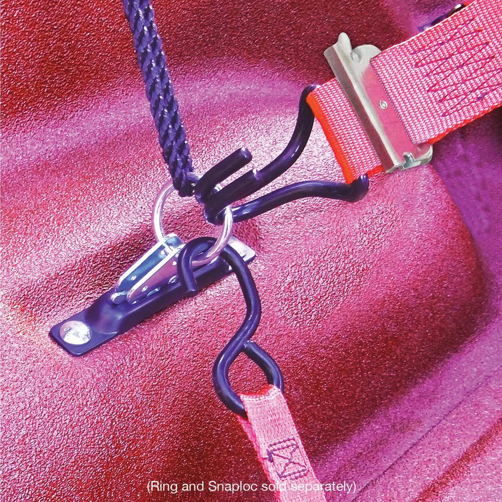 2 Pack - 8 ft. x 1 in. S-Hook Cam Strap with Hook and Loop Storage Fastener in Red - Super Arbor