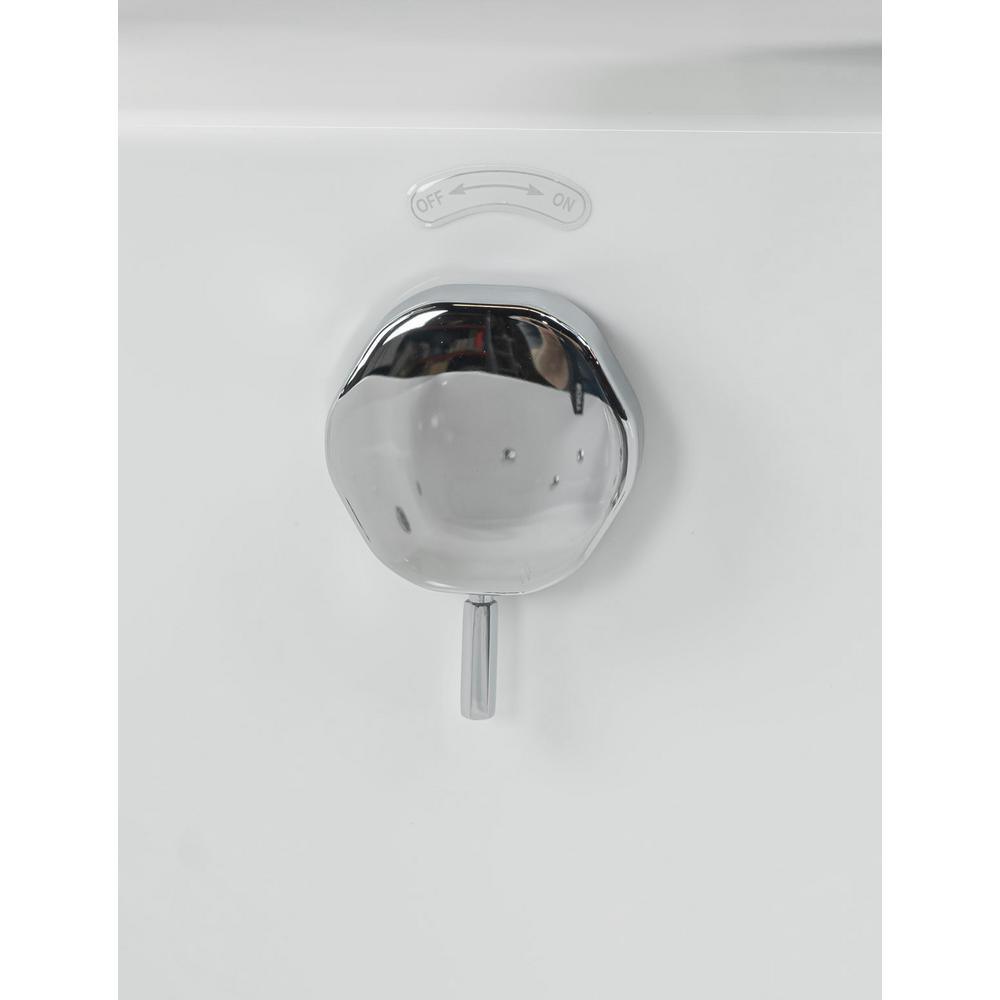 Laydown 72 in. Walk-in Whirlpool Bathtub in White 5-Piece Fast Fill Faucet RHS Drain with Right Hinged Middle Glass Door - Super Arbor