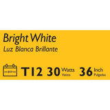 Philips 30-Watt 3 ft. Linear T12 Fluorescent Tube Light Bulb Bright White (3000K)
