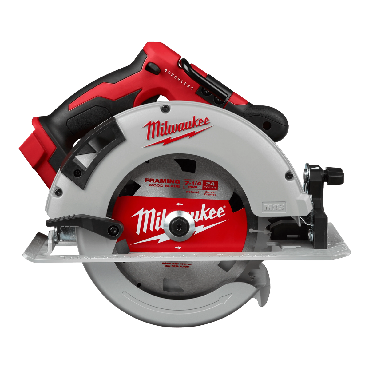 Milwaukee M18 18V Brushless Cordless Hammer Drill & 7-1/4 in. Circular Saw Combo Kit (2-Tool) with (2) 4.0Ah Batteries, Charger & Bag