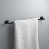 Maxted 3-Piece Bath Hardware Set with Towel Ring, Toilet Paper Holder and 24 in. Towel Bar in Matte Black - Super Arbor