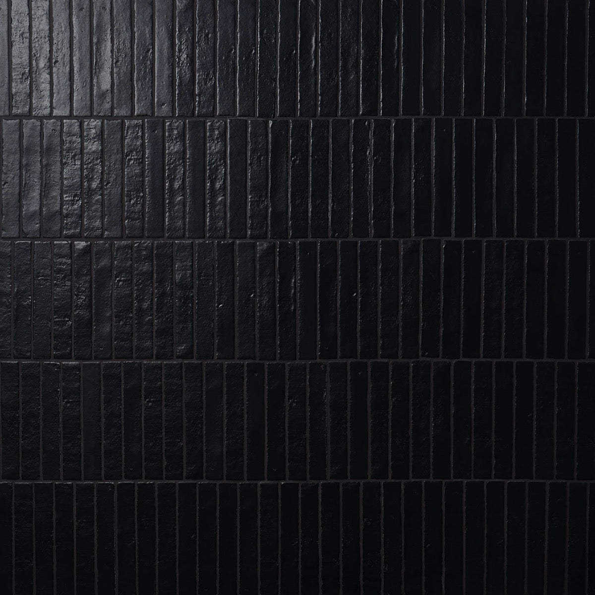 Wabi Sabi Coal Black Matte Ceramic Tile 1.5x9