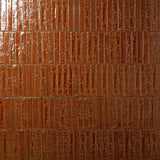 Wabi Sabi Honey Brown 1.5x9 Crackled Glossy Ceramic Tile - Lux Tile