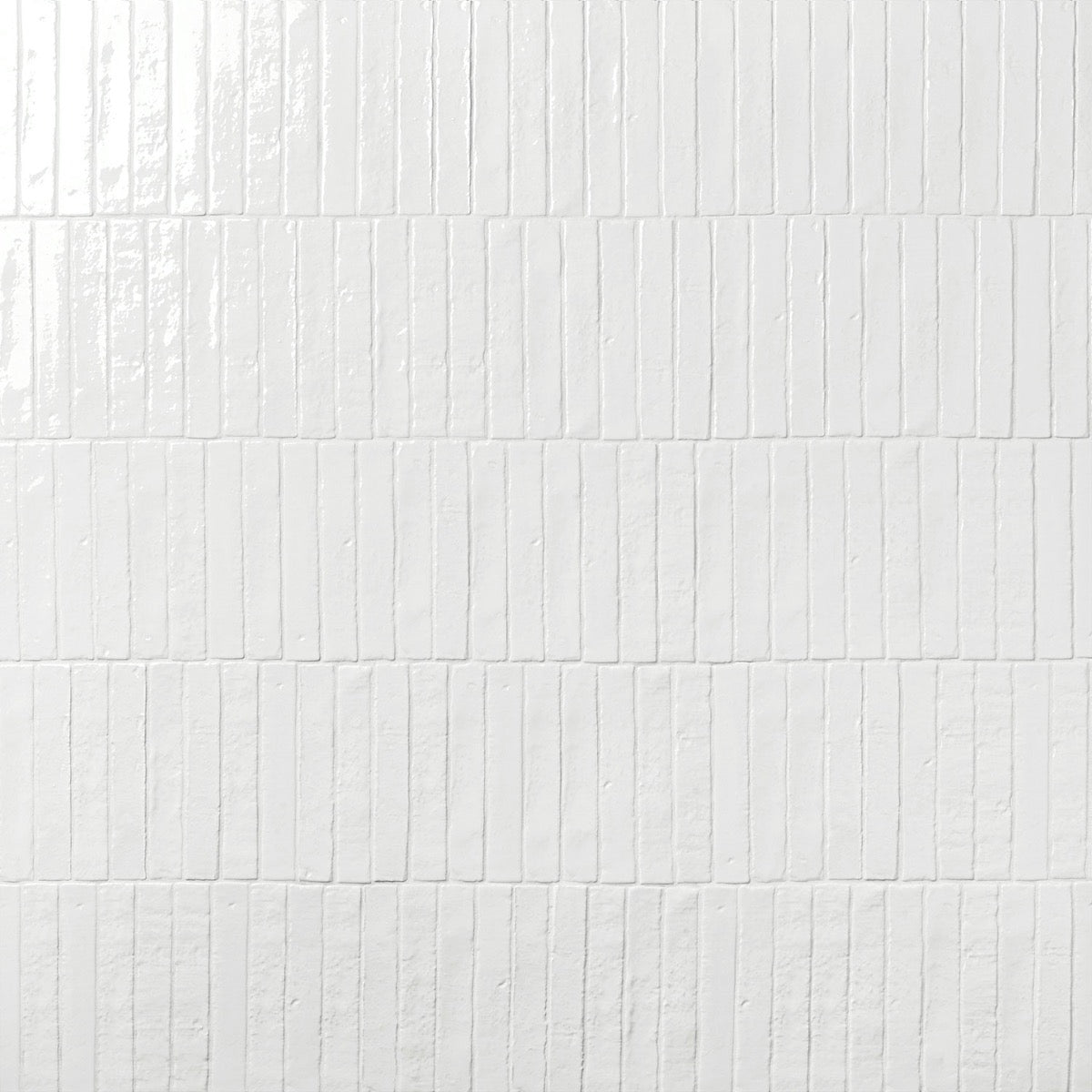 Lux Tile Wabi Sabi Snow White 1.5x9 Glossy Ceramic Tile