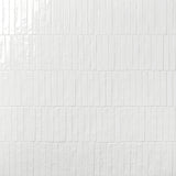 Lux Tile Wabi Sabi Snow White 1.5x9 Glossy Ceramic Tile