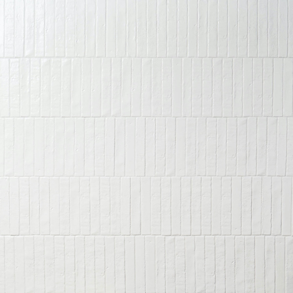 Wabi Sabi Snow White 1.5x9 Matte Ceramic Tile - Lux Tile