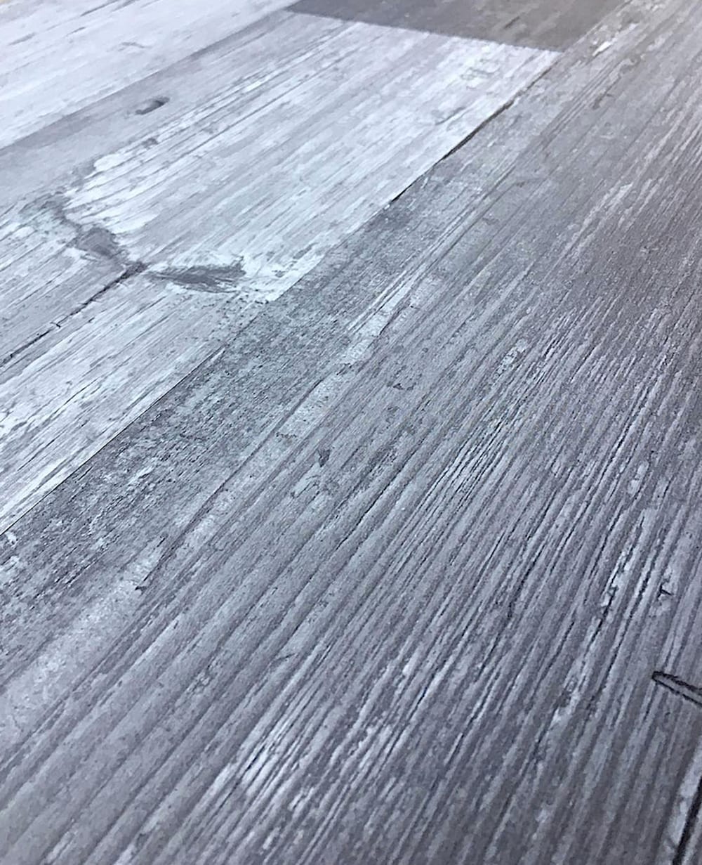 Deco Products White Grey Vinyl Plank Sample, 6 in x 6 in