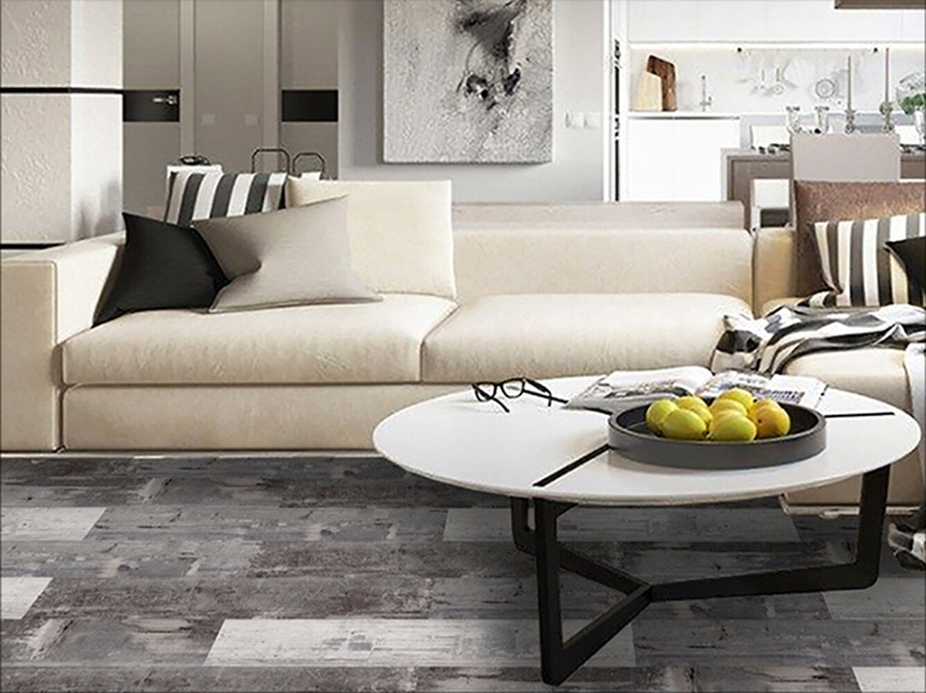 Deco Products Colors Mambo High Variation 6-in W x 36-in L x 2-mm Waterproof Glue-Down Luxury Vinyl Plank Flooring, 8-mil Wear Layer (30-sq ft Carton)