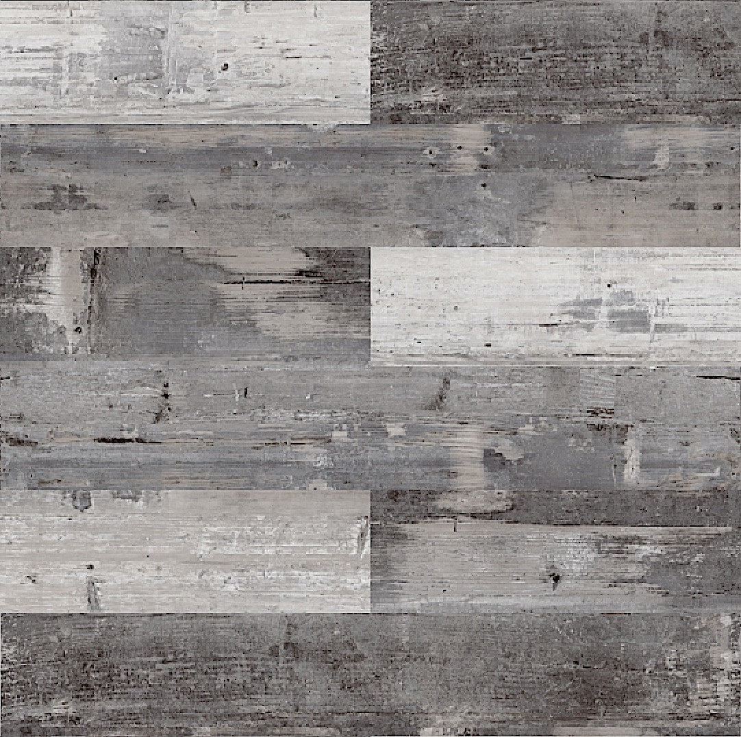 Deco Products White Grey Vinyl Plank Sample, 6 in x 6 in
