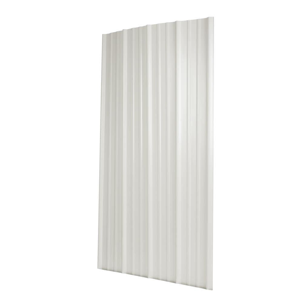 Metal Sales Classic Rib 3-ft x 12-ft Ribbed White Steel Roof Panel