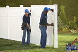 Freedom Brighton 6-ft H x 6-ft W White Privacy Vinyl Flat-top Fence Panel (Assembled)