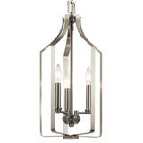Kichler Morrigan 3-Light Brushed Nickel Traditional Lantern Medium Hanging Pendant Light