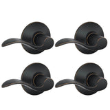 Accent Satin Nickel Passage Hall/Closet Door Lever (8-Pack) - Super Arbor