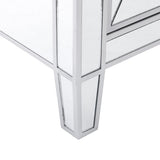 Boston Loft Furnishings Baling Mirrored with Matte Silver Trim 3-Drawer Accent Chest